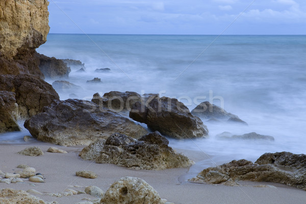 Océan longue exposition plage eau coucher du soleil nature [[stock_photo]] © zittto