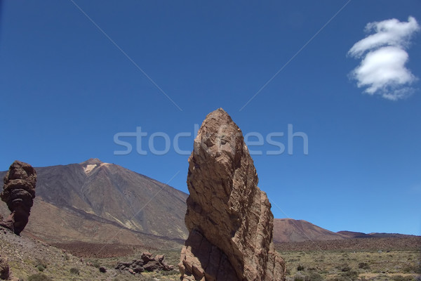 Stockfoto: Rock · berg · landschap · Blauw · reizen · panorama