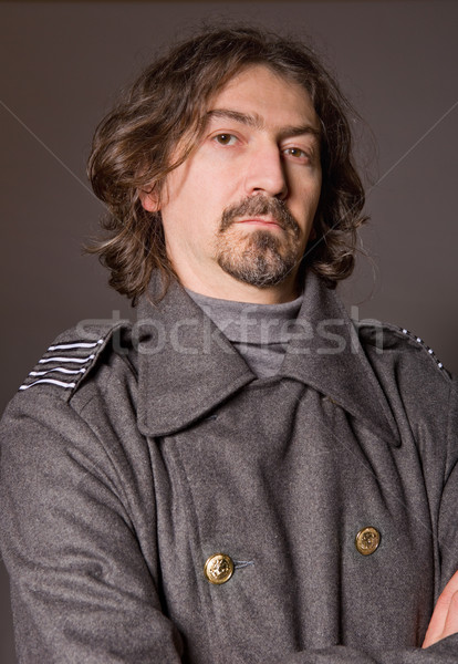 Katona fiatalember orosz katonaság stúdió kép Stock fotó © zittto