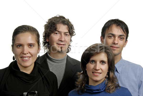 Ludzi portret cztery młodych znajomych odizolowany Zdjęcia stock © zittto