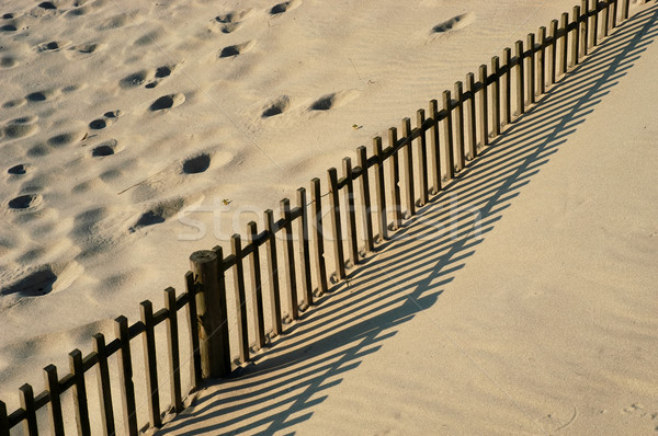 Hek zand strand voorjaar wind hot Stockfoto © zittto