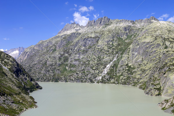 Göl üst dağlar İsviçre su ışık Stok fotoğraf © zittto