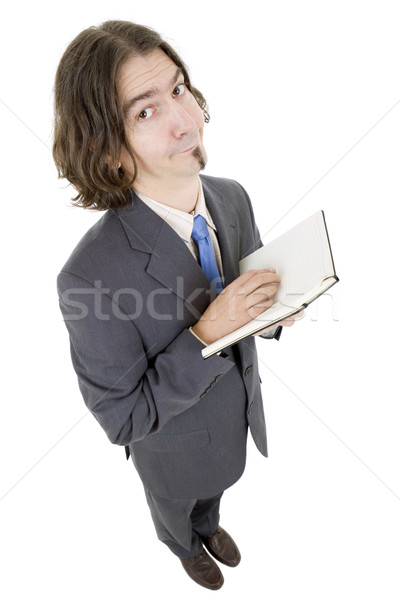 Dom zakenman boek witte notebook corporate Stockfoto © zittto