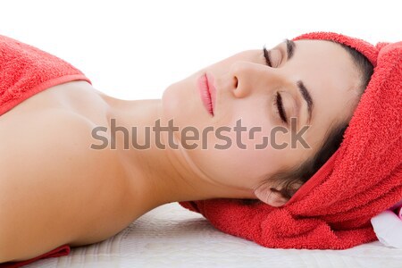 Tratamento de spa belo mulher jovem beleza estância termal feminino Foto stock © zittto