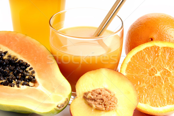 Arancione vetro succo d'arancia taglio arance frutta Foto d'archivio © zittto
