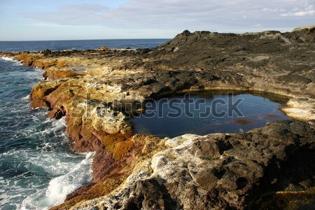 Kust kust rotsen zuiden Portugal muur Stockfoto © zittto