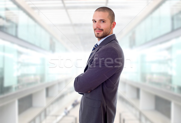 Geschäftsmann jungen Porträt Büro Gesicht glücklich Stock foto © zittto