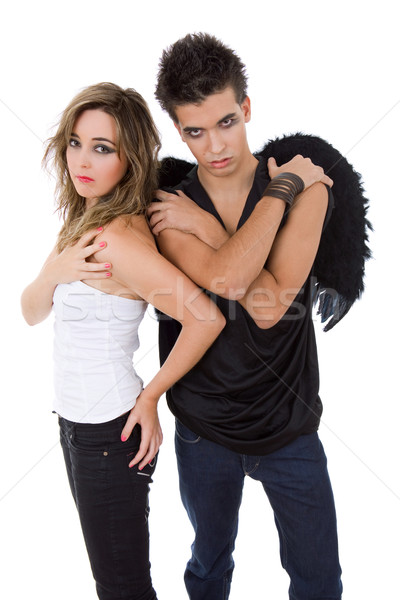 Teen couple jouer famille fille beauté [[stock_photo]] © zittto