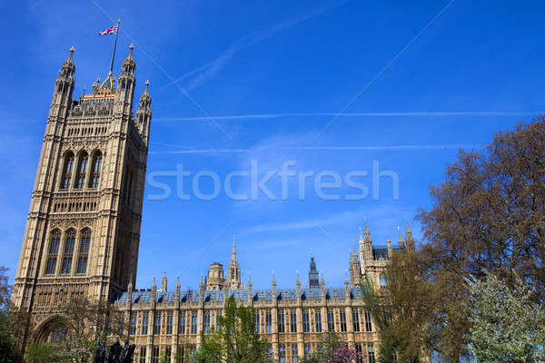Parlamento Londres edificio westminster ciudad árboles Foto stock © zittto
