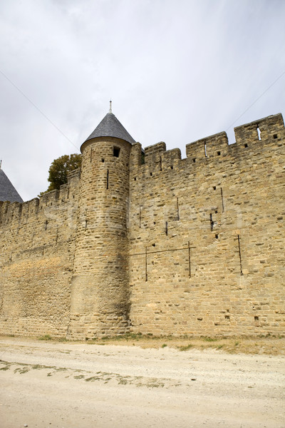 Alten Befestigung südlich Frankreich Sicherheit blau Stock foto © zittto