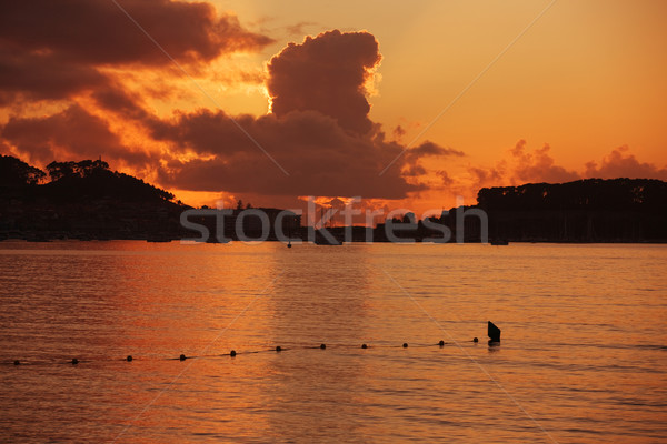 Baiona sunset Stock photo © zittto