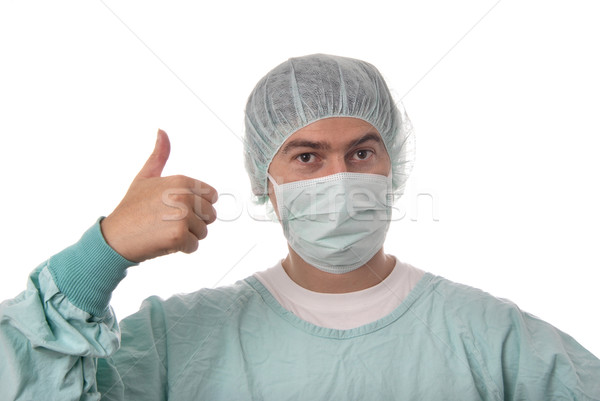 Krankenschwester jungen männlich isoliert weiß Gesundheit Stock foto © zittto