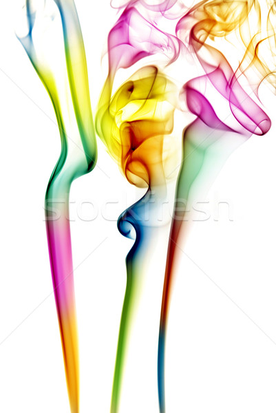 Rook abstract gekleurd witte regenboog snelheid Stockfoto © zittto