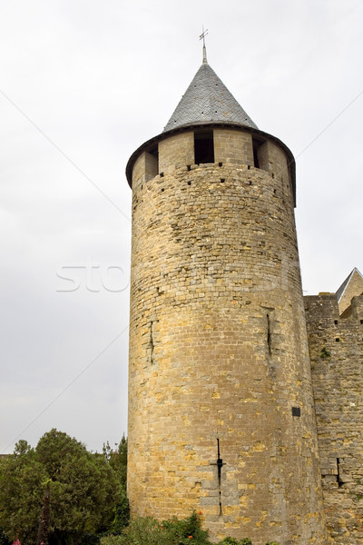 Stock fotó: ősi · erődítmény · déli · Franciaország · épület · biztonság