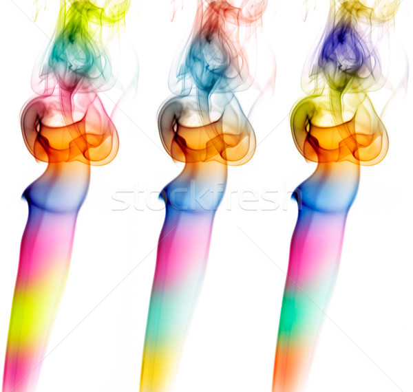 Signore abstract colorato fumo bianco Rainbow Foto d'archivio © zittto