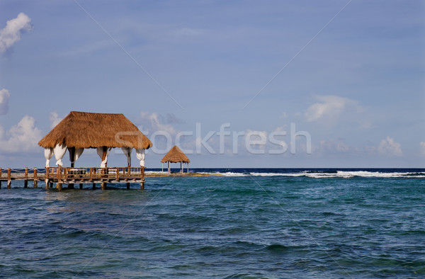 Caribbean mar doca península México Foto stock © zittto