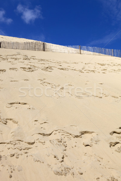 Célèbre dune dune de sable Europe plage nuages [[stock_photo]] © zittto