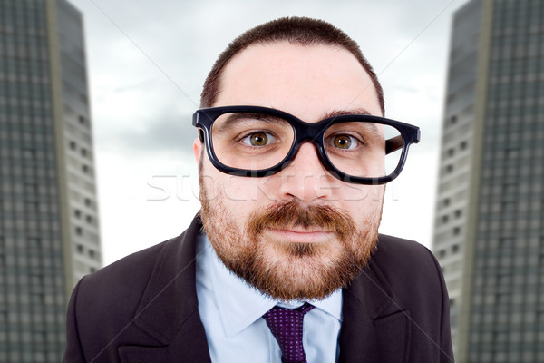 Hülye fiatal üzletember portré iroda üzlet Stock fotó © zittto