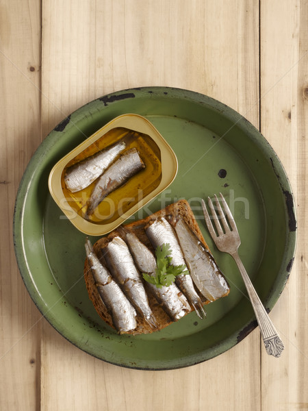 Stock photo: sardine sandwich