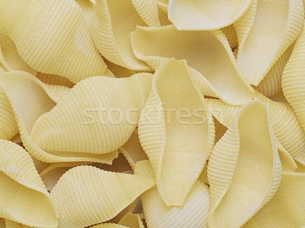 raw uncooked conchiglie jumbo shell pasta food background Stock photo © zkruger