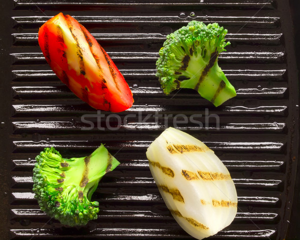 Gegrillt Gemüse Tomaten Ernährung Tomaten Stock foto © zkruger
