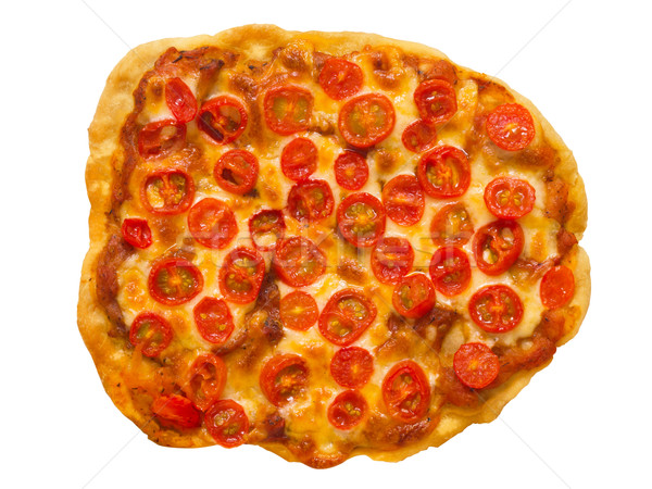 Vegetariano rojo tomate cherry pizza rústico Foto stock © zkruger