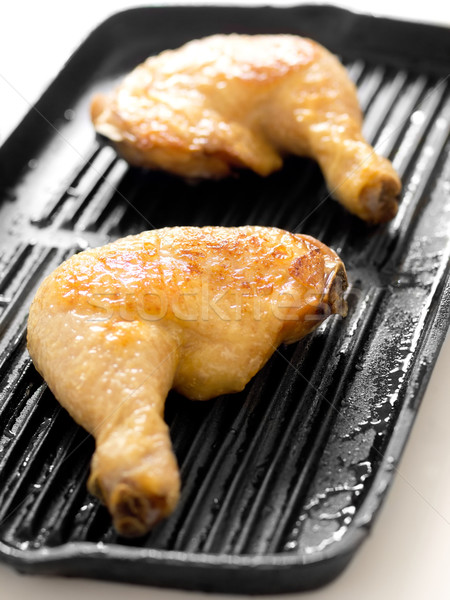 Pollo alla griglia gambe alimentare barbecue gamba Foto d'archivio © zkruger
