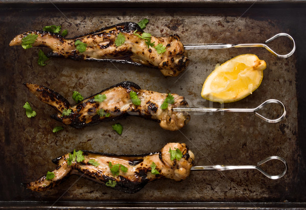 barbecued chicken wing skewer Stock photo © zkruger