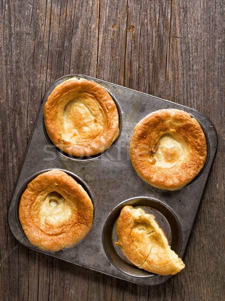 rustic golden british yorkshire pudding Stock photo © zkruger