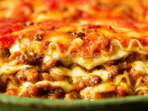 rustic italian cheesy lasagna pasta Stock photo © zkruger