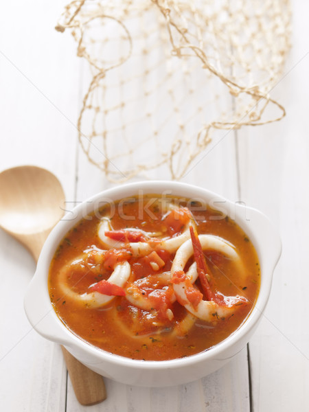 シーフード スープ ボウル 赤 色 ストックフォト © zkruger