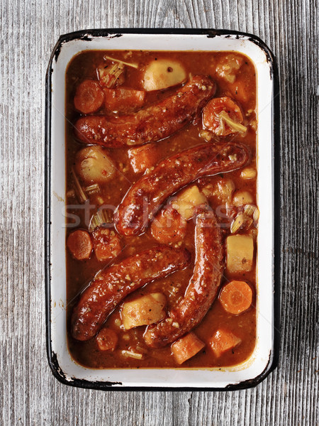 rustic sausage casserole Stock photo © zkruger