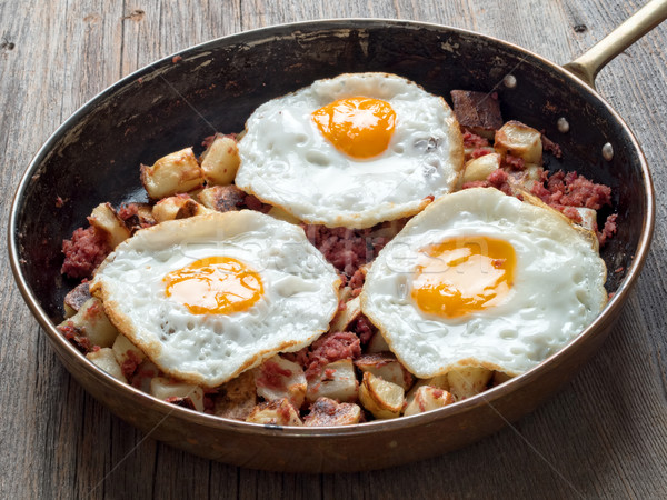 rustic corned beef hash Stock photo © zkruger