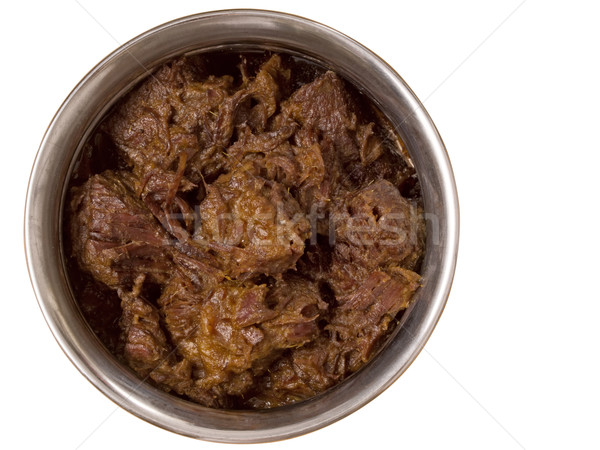spicy beef rendang isolated Stock photo © zkruger