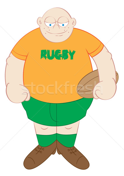 rugby player cartoon Stock photo © zkruger