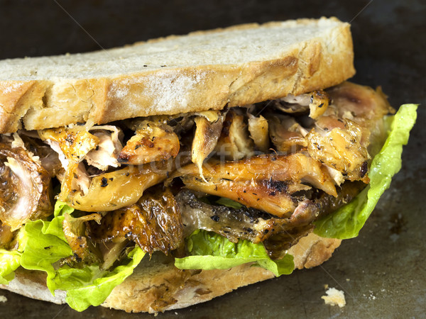 rustic roast chicken sandwich blur defocused Stock photo © zkruger