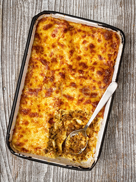 Rustico italiana lasagna vassoio Foto d'archivio © zkruger