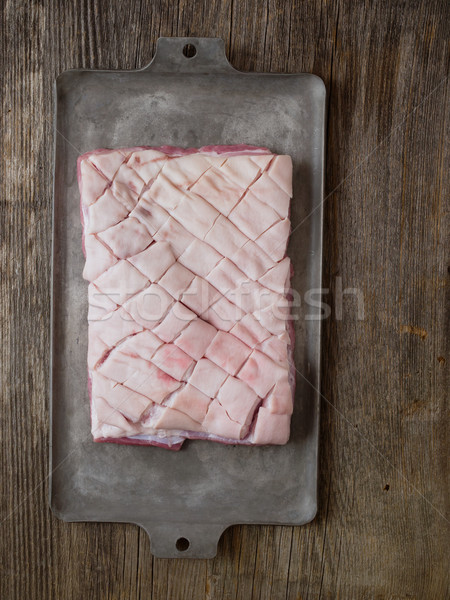 [[stock_photo]]: Rustique · brut · porc · ventre · alimentaire