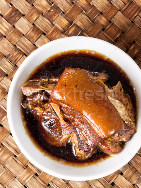 bowl of chinese braised pork Stock photo © zkruger