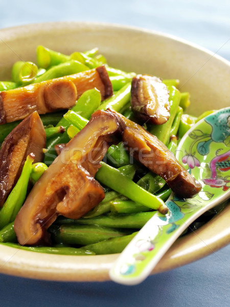 asian stir fried french beans Stock photo © zkruger