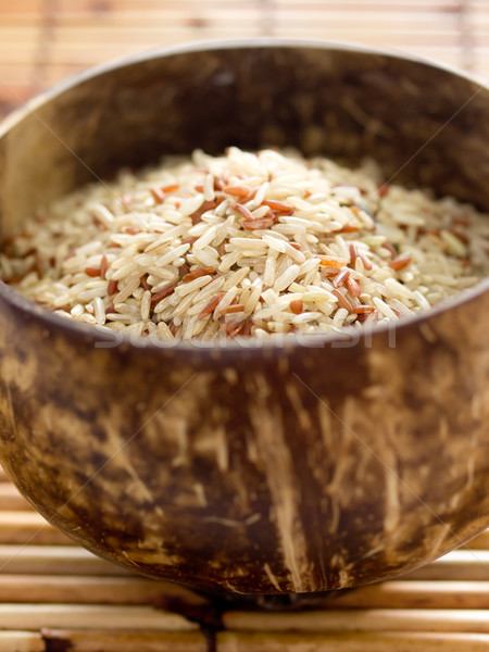 Stock photo: unpolished rice