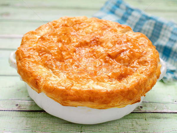 Stock photo:  rustic meat potpie