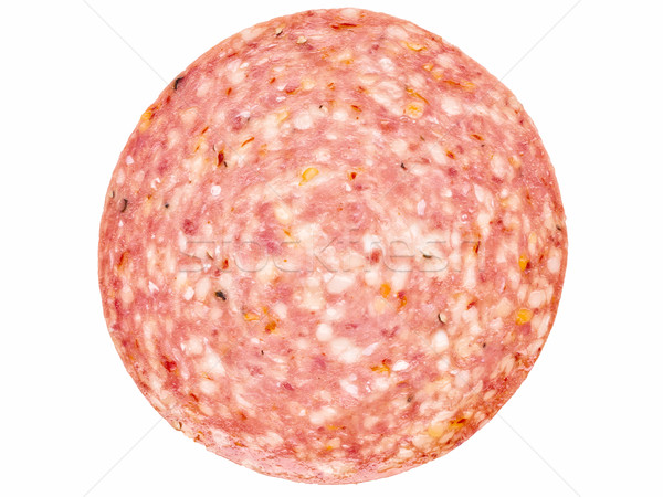 sliced salami isolated Stock photo © zkruger