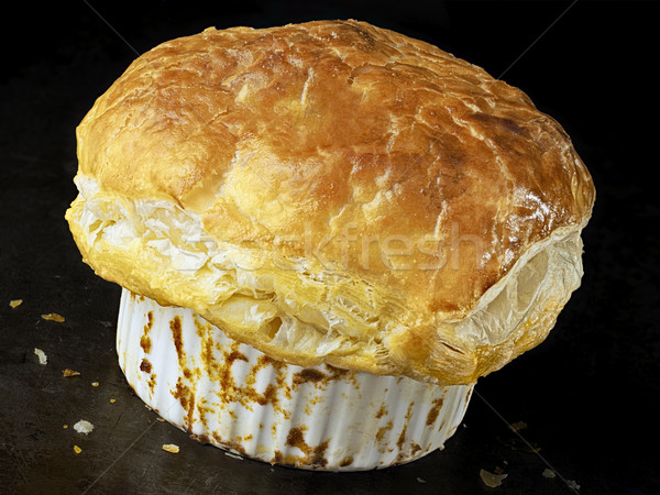 rustic golden english meat pot pie with flaky crust Stock photo © zkruger