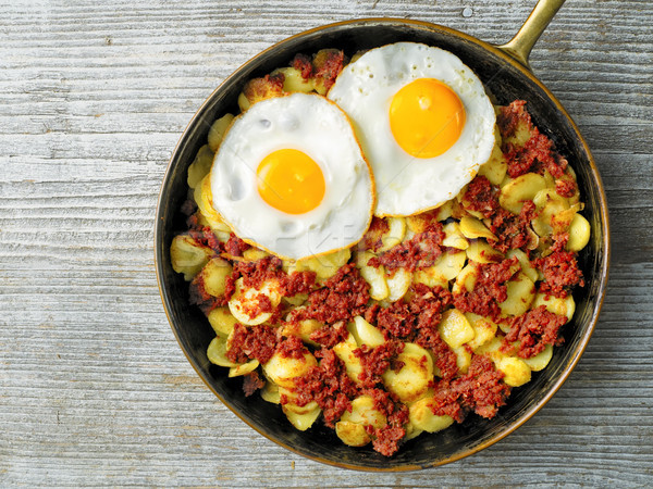 rustic corned beef hash Stock photo © zkruger