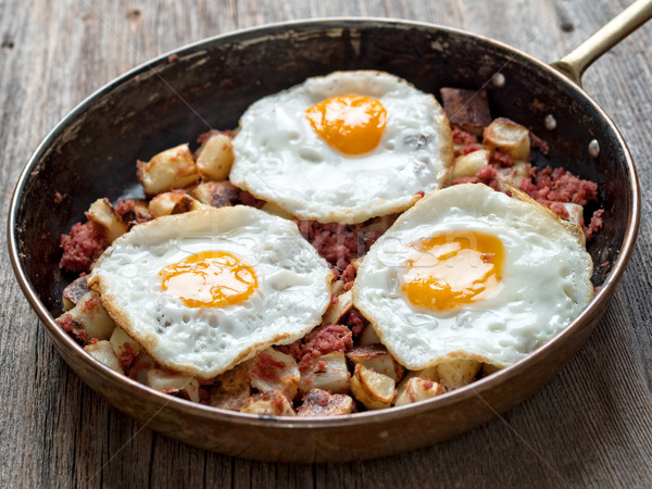 rustic corned beef hash Stock photo © zkruger