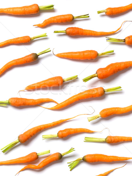 Baby Karotten weiß Hintergrund Karotte Stock foto © zkruger