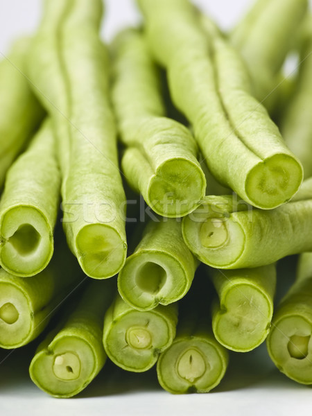 Lange Bohnen geschnitten Gemüse Makro Stock foto © zkruger