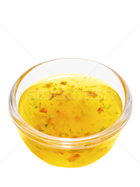 Włoski sos sałatkowy puchar oleju kolor Zdjęcia stock © zkruger