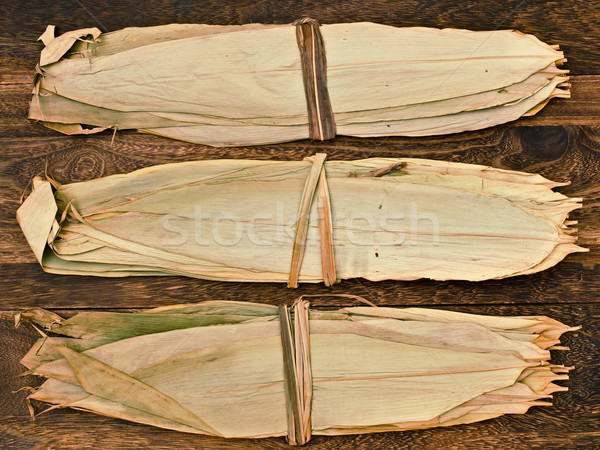 bamboo leaf wrapper for chinese dumplings Stock photo © zkruger